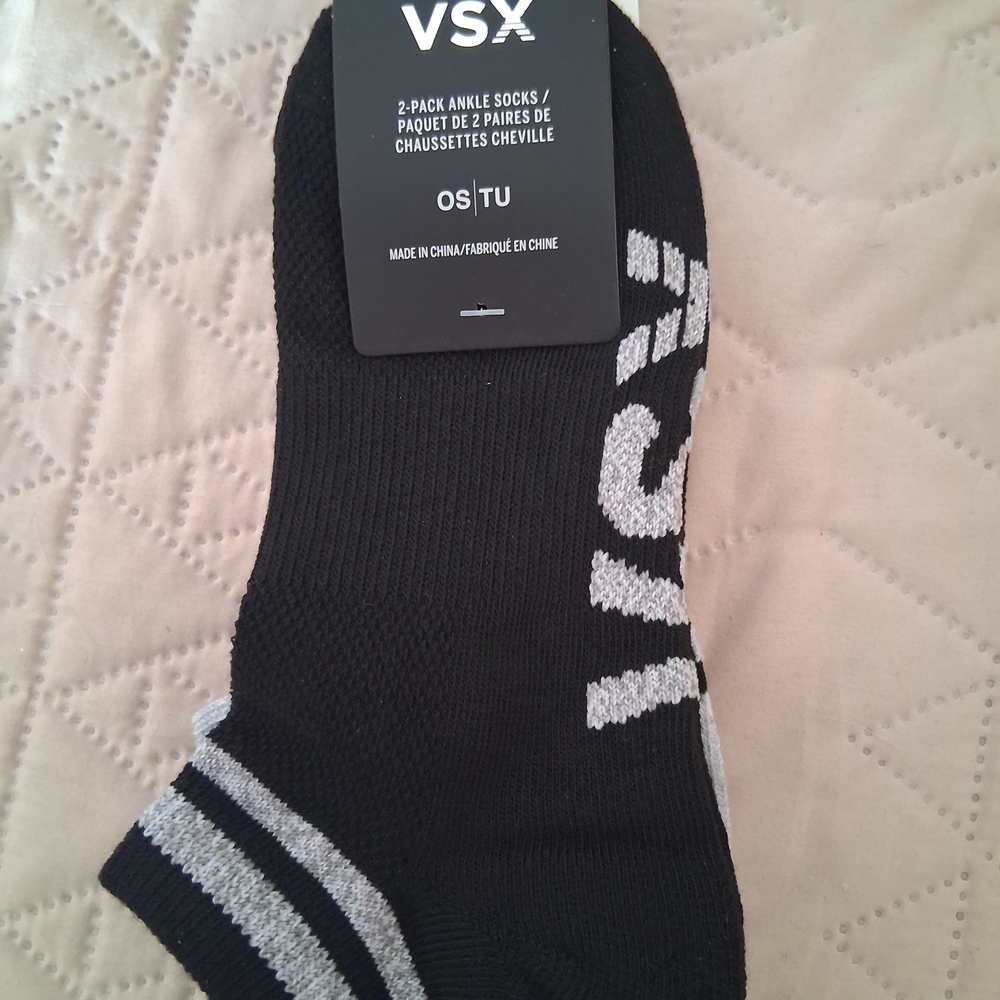 Victoria's Secret Black and Gray Ankle Socks